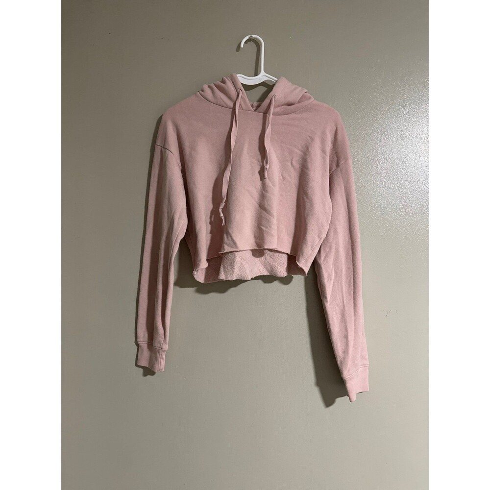 American Eagle lightweight cropped pink hoodie XS